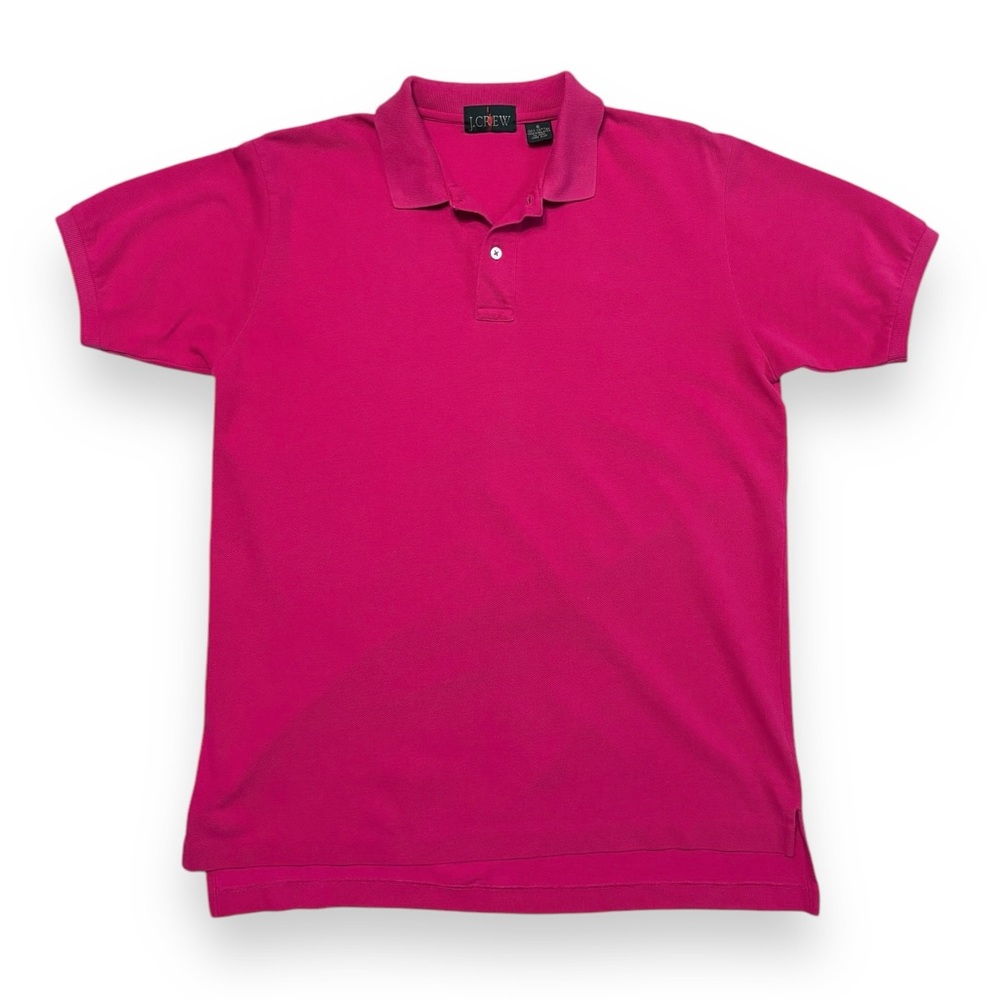 J. CREW OARSMAN Bright Pink Cotton Short Sleeve Polo VINTAGE